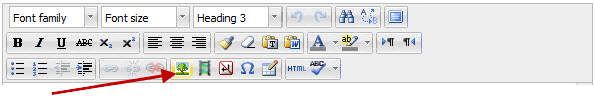 the Insert Image icon is on the last row of tools